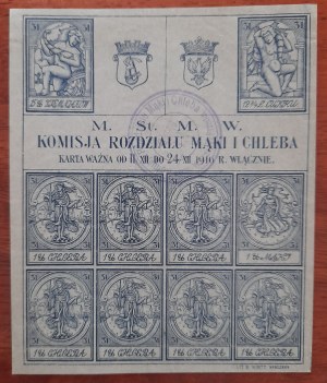 Warsaw.Food vouchers for bread and flour valid from 11. XII 1916 inclusive.