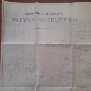 Map of Kielce Province 1935 Scale 1:300000