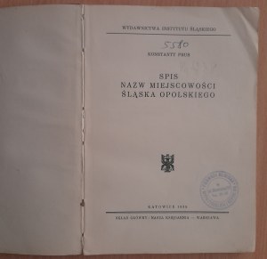 Prus K.Census of the localities of Opole Silesia.