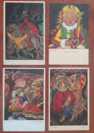 Stryjeńska Z.Four postcards