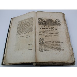 Kronika Marcina Kromera, Warszawa 1767 r. Bardzo rzadkie!