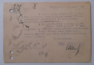 Krościenko k.Chyrowa,Ustrzyki,Sosnowiec.Post card with order