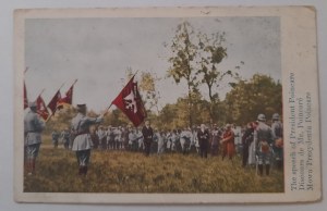 Presentation of the flag of the 1st Division of the Polish Army in France 22.06.1918.Speech of President Poincare