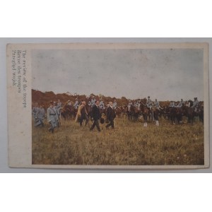 Prezentacja flagi 1.Dywizji Polskiej Armii we Francji 22.06.1918.Przegląd wojska.