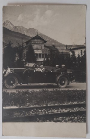 Zakopane.Automobile under the Tatras