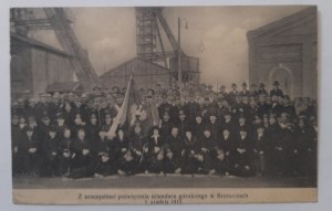 Brzeszcze k.Oświęcim.From the ceremony of consecration of the mining banner on 4.December 1913.