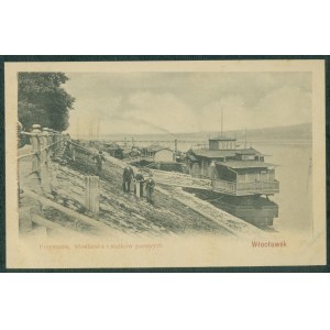 1 WŁOCŁAWEK - Przystanie, wioślarska i statków parowych, Nakł. B. Sztejnera,Włocławek, św. czb., ok. 1900