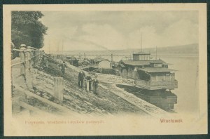 1 WŁOCŁAWEK - Harbors, rowing and steam ships, Nakł. B. Sztejner,Wloclawek, st. czb., ca. 1900
