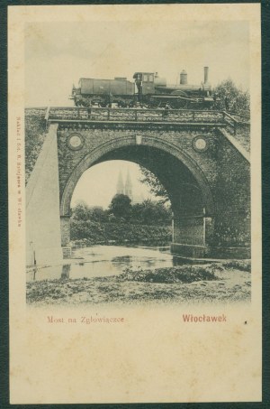 1 WŁOCŁAWEK - Bridge on the Zgłowianka River, Nakł. B. Sztejner,Wloclawek, st. czb., ca. 1900