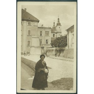 PIOTRKÓW TRYBUNALSKI - Fragment kolegium i kościoła po-pijarskiego, Wyd. Dzienn. Narod., druk sepia, ok. 1918
