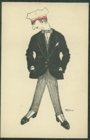1 WARSAW - UW student cap, For Brotherly Help . Higher Universities of Warsaw, Wyd. Bcia Kleczyńscy, coll. print, 1916