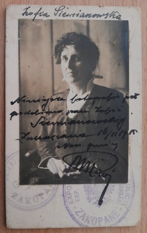 Zakopane.Identity document issued in the name of Zofia Siemianowska
