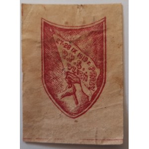 Znaczek kwestarski PPS Dzień Prasy 27-28.I.1919 r.