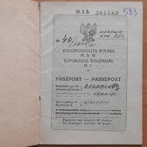ID card in the name of Goldblum Jankiel issued in 1925.