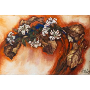 Wanda Wedecka (1919 Homel - 2011 Warszawa), Białe lilie, 1989