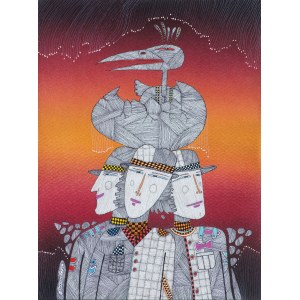 Dmitry Markelov, Three with an egg on their heads, 1995