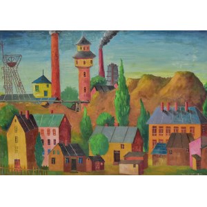 Pawel WRÓBEL (1913-1984), Silesian Town, 1971