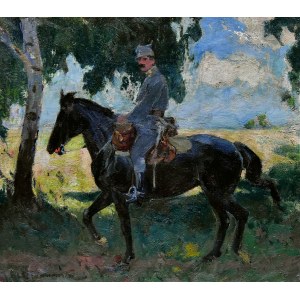 Stanisław JANOWSKI (1866-1942), Ułan Legionów Polskich. Podpułkownik Henryk Minkiewicz (?)