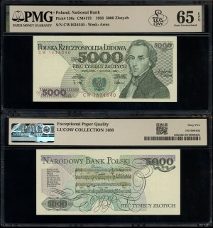 Poland, 5,000 zloty, 1.12.1988