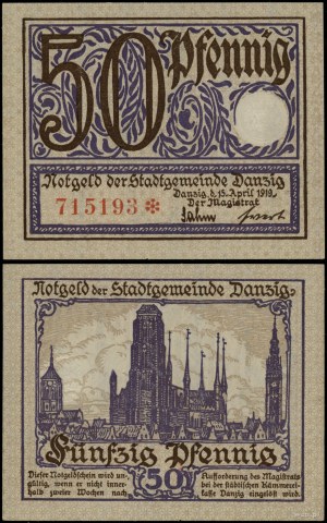 West Prussia, 50 fenigs, 15.04.1919