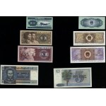 zestaw różnych banknotów, zestaw banknotów 13 banknotów