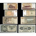 zestaw różnych banknotów, zestaw banknotów 13 banknotów