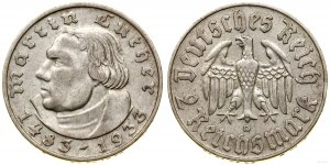 Germany, 2 marks, 1933 D, Munich
