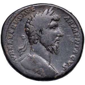 Imperial Roman Coins - § Lucio Vero (161-168) Sesterzio - Testa laureata a dx - R/ ...