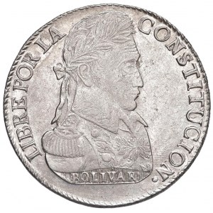 Foreign coins - BOLIVIA Republic 8 Soles 1836 PTS-LM Potosi - KM 97 AG (g ...