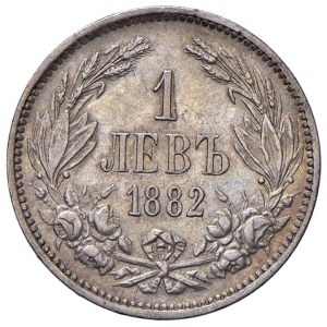 Foreign coins - BULGARIA Alessandro I (1879-1886) 1 Lev 1882 - KM 4 AG (g 5,...