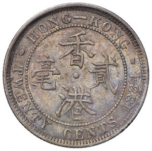 Zahraniční mince - HONG KONG Victory (1842-1901) 20 centů 1884 - KM 6.3 AG (g ...