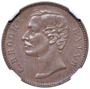 Foreign coins - MALAYSIA Kingdom of Sarawak Charles Brooke (1868-1917) Half Cen...