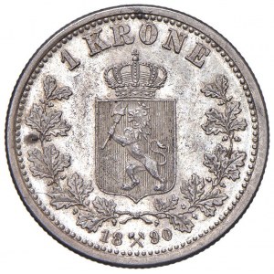Foreign coins - NORVEGIA Oscar II (1872-1905) Krone 1890 Konsberg - KM 357 A...