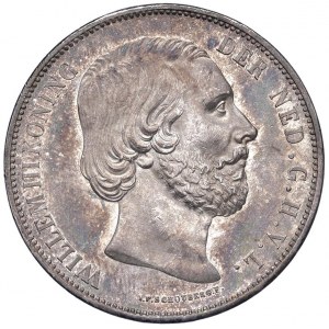Foreign coins - PAESI BASSI Guglielmo III (1849-1890) 2,5 Gulden 1874 - KM 8...