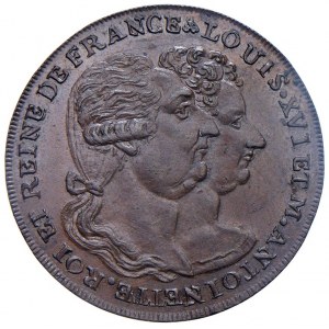 Foreign coins - UNITED KINGDOM Middlesex Skidmore's King &amp; Queen of France - Ha...