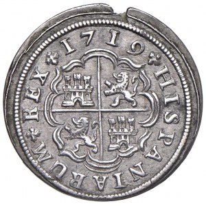 Foreign coins - SPAIN Philip V (1700-1746) 2 Reales 1719 Madrid J - Cal-77...