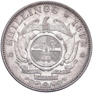 Foreign coins - SOUTH AFRICA Republic 5 Shillings 1892 - KM 8.1 AG (g 28.25)...