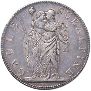 Italian Coins - TORINO Repubblica subalpina (1800-1802) 5 Francs An. 9 - Gi...