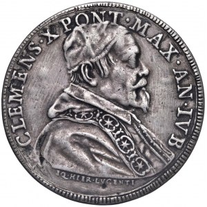 Papal - Clemente X (1670-1676) Piastra del Giubileo 1675 - Munt. 12 ...