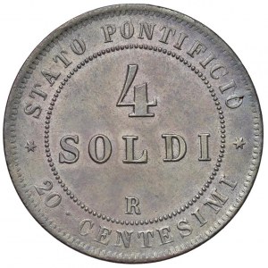 Papal - Pio IX (1846-1878) 4 Soldi 1868 An. XXIII - Nomisma 897 CU (...