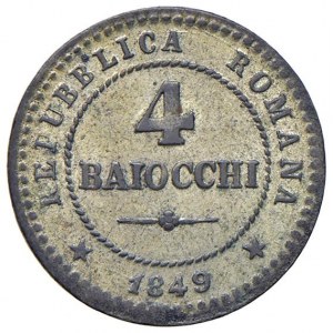 Papal - Second Roman Republic (1848-1849) 4 Baiocchi 1849 - Munt...