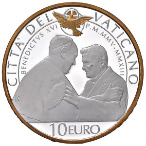 Papal - VATICAN Francis (2013-2025) 10 Euro 2023, Benedict XVI...