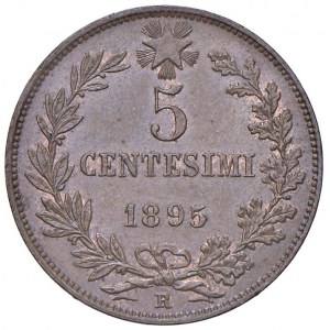 Savoy - Umberto I (1878-1900) 5 Centesimi 1895 R - Nomisma 1021 CU R...
