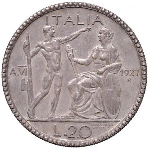 Savoy - Vittorio Emanuele III (1900-1946) 20 Lire 1927 An. VI - Nomi...
