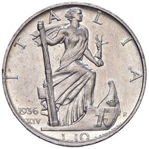 Savoy - Vittorio Emanuele III (1900-1946) 10 Lire 1936 - Nomisma 112...