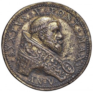 Medaile - Sixtus V. (1585-1590) Medaile 1589 Stavba Feli...
