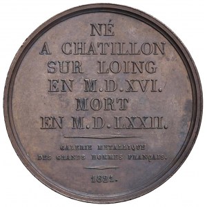 Medaile - FRANCIE Gaspard de Coligny (1519-1572) Medaile 1821 - Colli...
