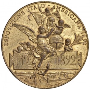 Medaile - Kryštof Kolumbus (1451-1506) Medaile 1892 Italská výstava Medaile...
