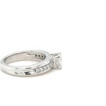 14K WHITE GOLD RING - 6.24 GR WITH DIAMONDS - DH-R306