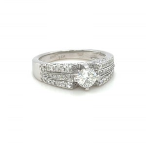 18K WHITE GOLD RING - 4.81 GR WITH DIAMONDS - DH-R768